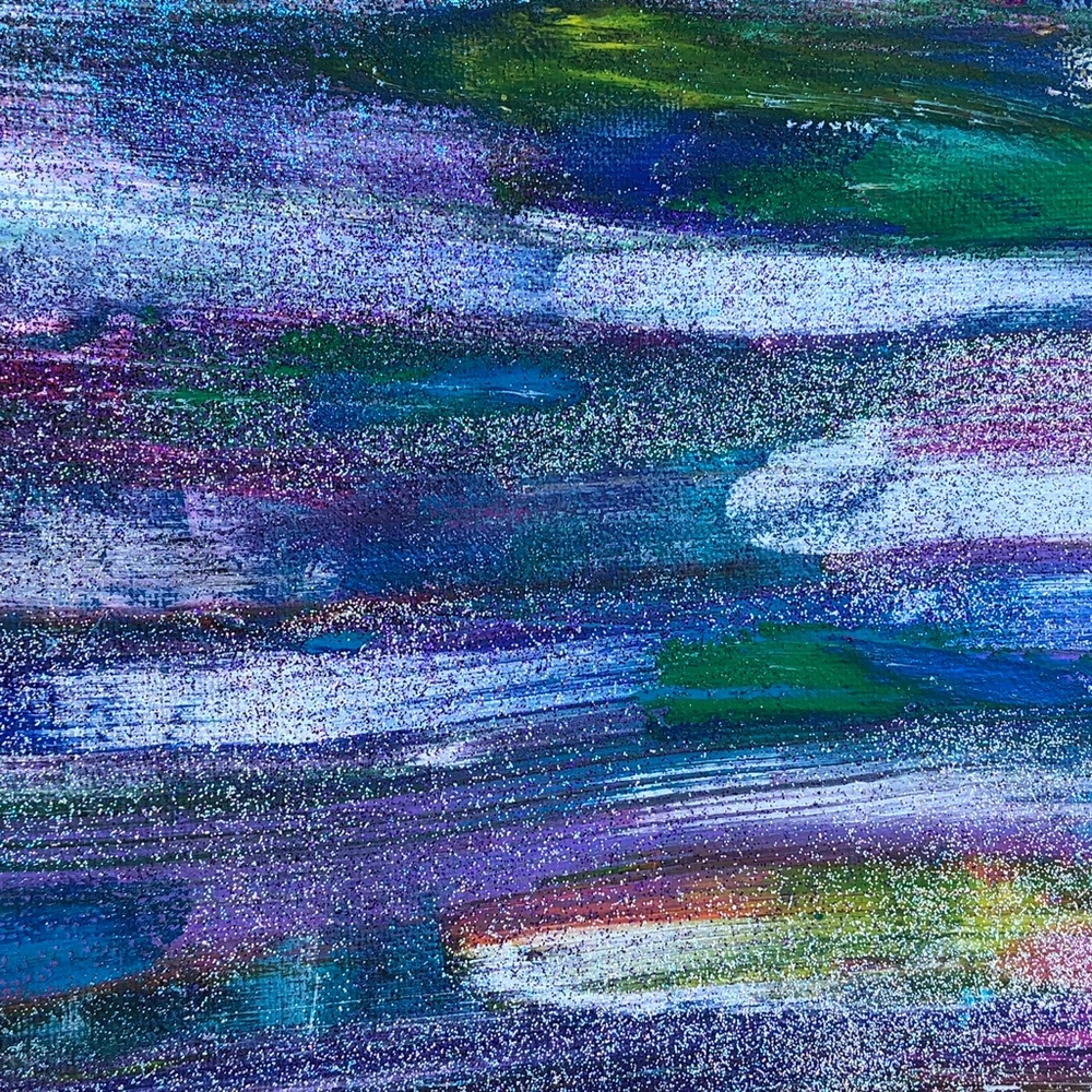 HANDCRAFTED COLORFUL/GLITTER ABSTRACT ART - Picture 10 of 16